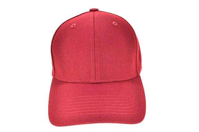 PLAIN 100% ACRYLIC VELCRO CAP-BURGUNDY